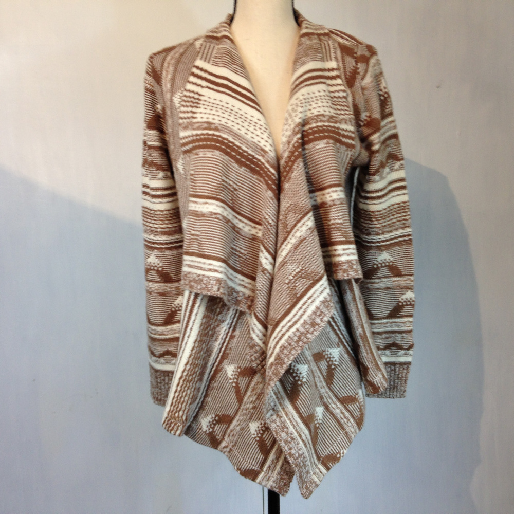 Bob Timberlake Shawl Collar Open Cardigan Sweater